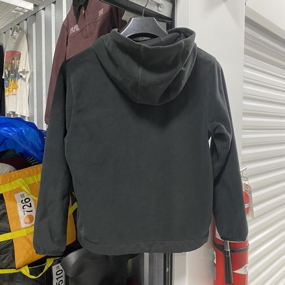 Nike Big Swoosh High Piling Oversized Sherpa Hoodie Size Small Black And White - Picture 6 of 8